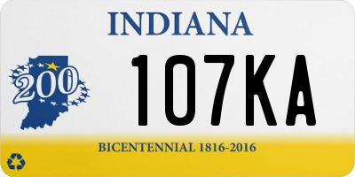IN license plate 107KA