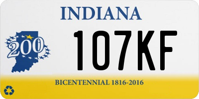IN license plate 107KF