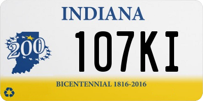 IN license plate 107KI