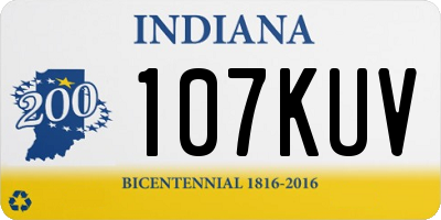 IN license plate 107KUV