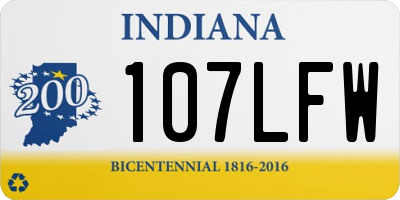 IN license plate 107LFW