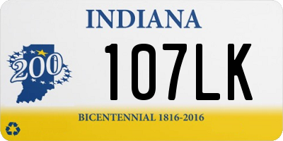 IN license plate 107LK