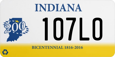 IN license plate 107LO