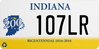 IN license plate 107LR