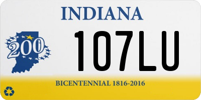 IN license plate 107LU