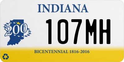 IN license plate 107MH