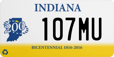 IN license plate 107MU