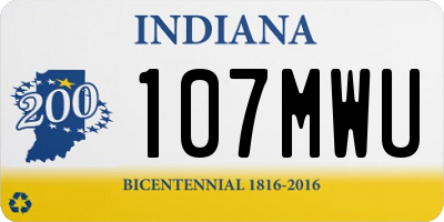 IN license plate 107MWU