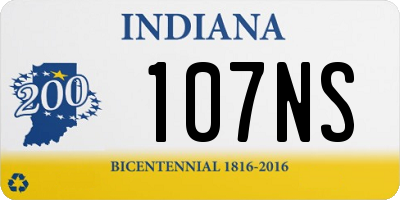 IN license plate 107NS