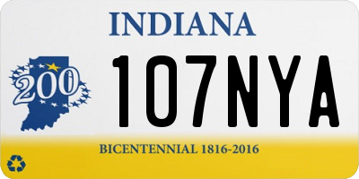 IN license plate 107NYA
