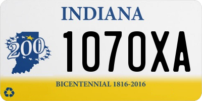 IN license plate 107OXA