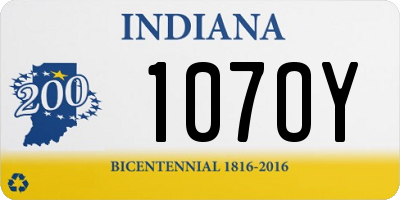 IN license plate 107OY