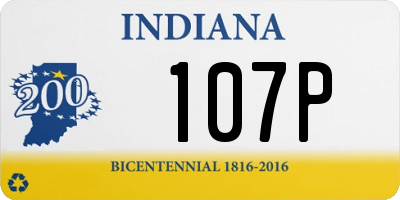 IN license plate 107P