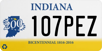 IN license plate 107PEZ