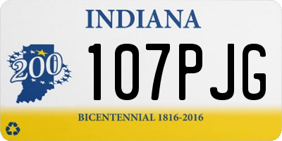 IN license plate 107PJG