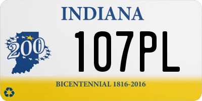 IN license plate 107PL