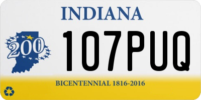 IN license plate 107PUQ