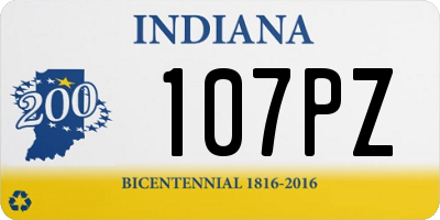 IN license plate 107PZ