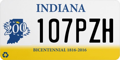 IN license plate 107PZH