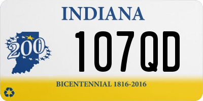 IN license plate 107QD