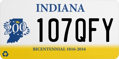 IN license plate 107QFY