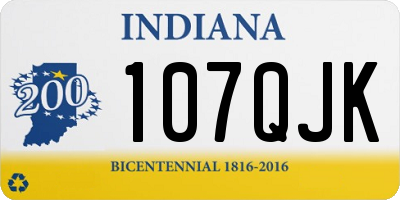 IN license plate 107QJK
