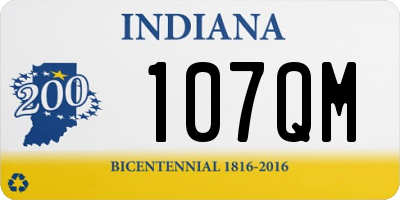 IN license plate 107QM