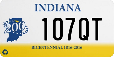 IN license plate 107QT