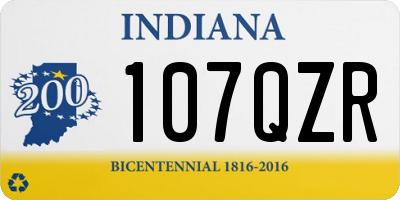 IN license plate 107QZR