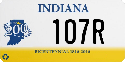 IN license plate 107R