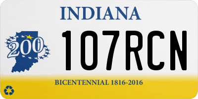 IN license plate 107RCN