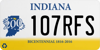 IN license plate 107RFS