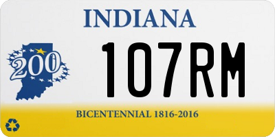 IN license plate 107RM