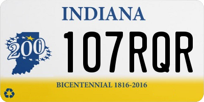 IN license plate 107RQR