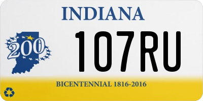 IN license plate 107RU