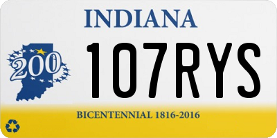 IN license plate 107RYS