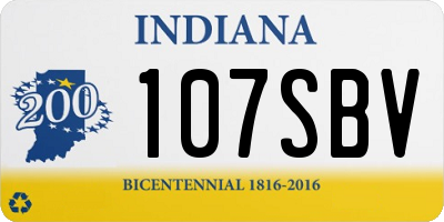IN license plate 107SBV