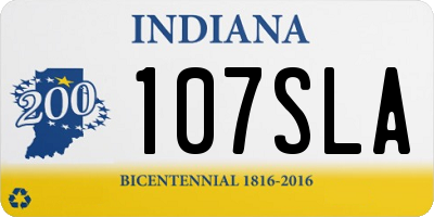 IN license plate 107SLA