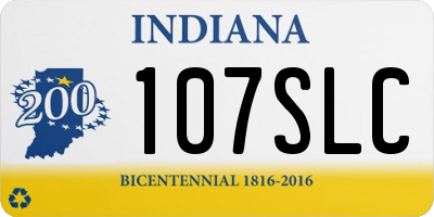 IN license plate 107SLC