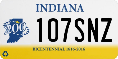 IN license plate 107SNZ