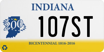 IN license plate 107ST