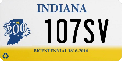 IN license plate 107SV