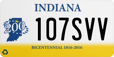 IN license plate 107SVV