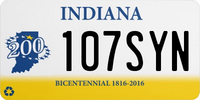 IN license plate 107SYN