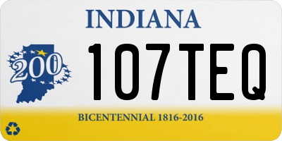 IN license plate 107TEQ