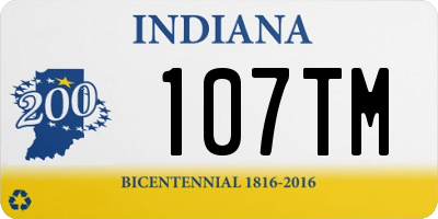 IN license plate 107TM