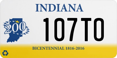 IN license plate 107TO