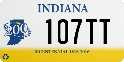 IN license plate 107TT