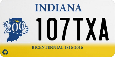IN license plate 107TXA