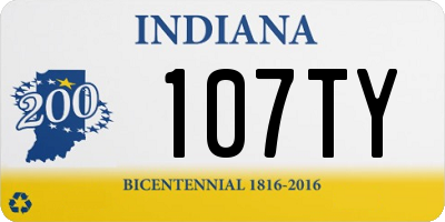 IN license plate 107TY